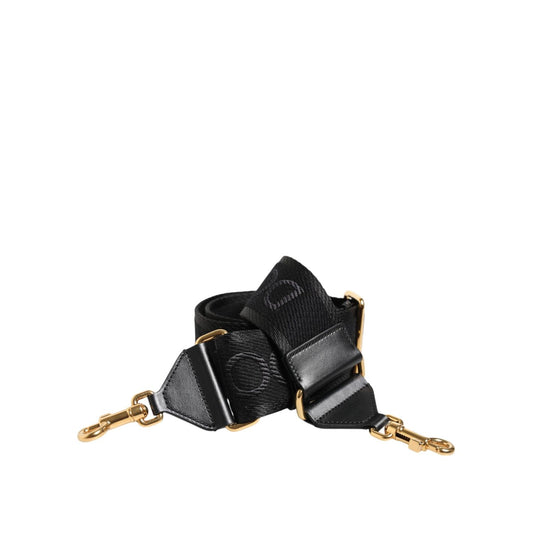 Dolce & Gabbana Black Solid Viscose Bag Shoulder Strap