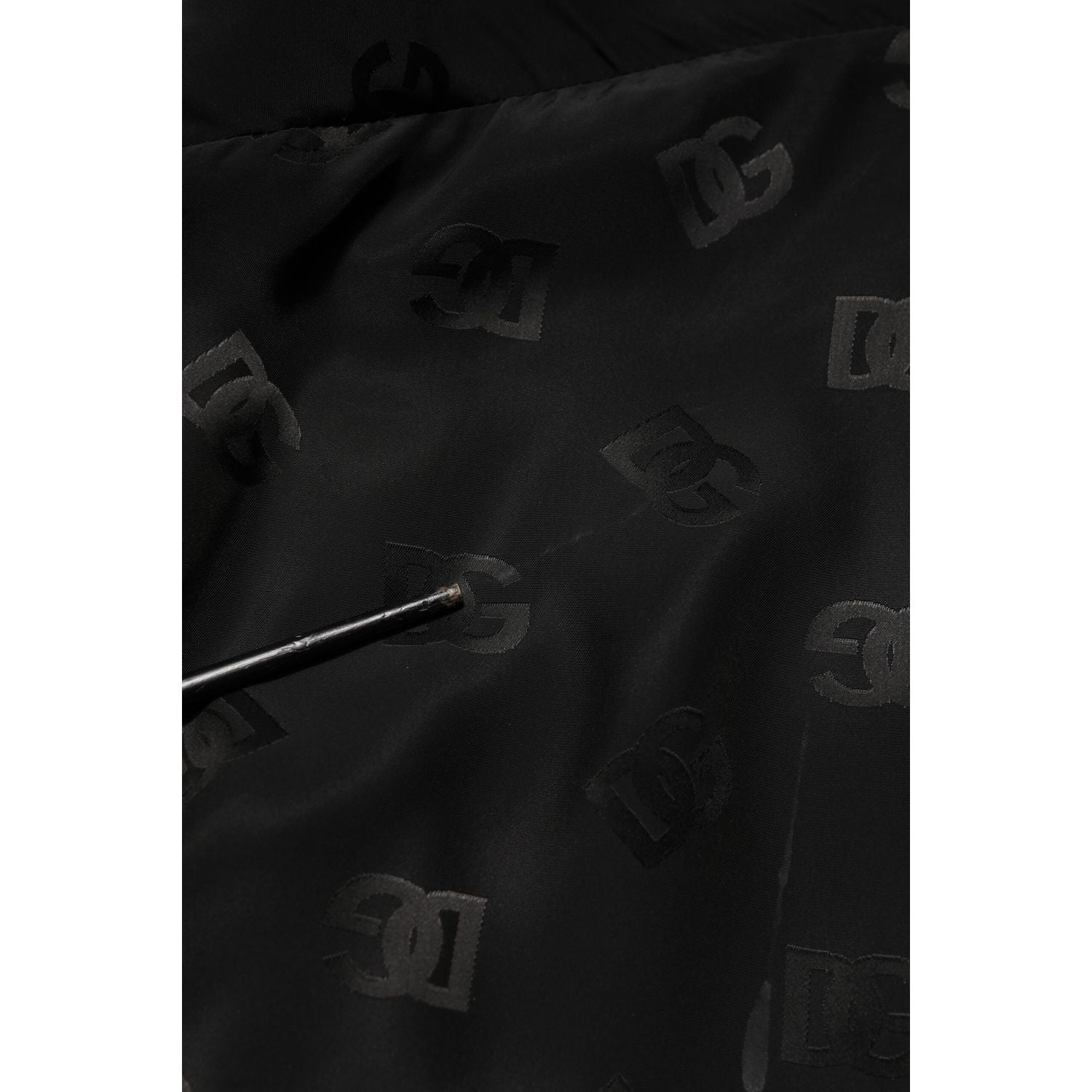 Dolce & Gabbana Black Polyester Logo Monogram Coat Jacket