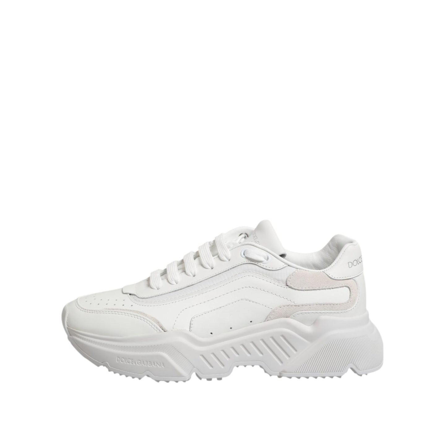 Dolce & Gabbana White Leather Daymaster Low Top Sneakers Shoes