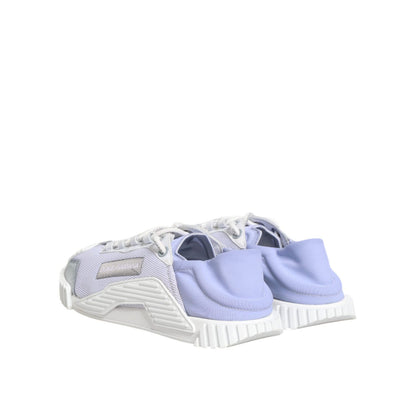 Dolce & Gabbana Purple White NS1 Lace Up Low Top Sneakers Shoes
