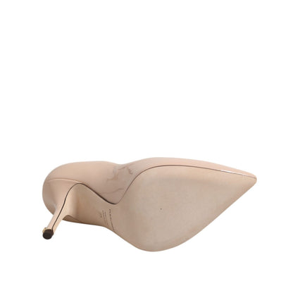 Dolce & Gabbana Beige Patent Leather Stiletto Heel Pumps Shoes