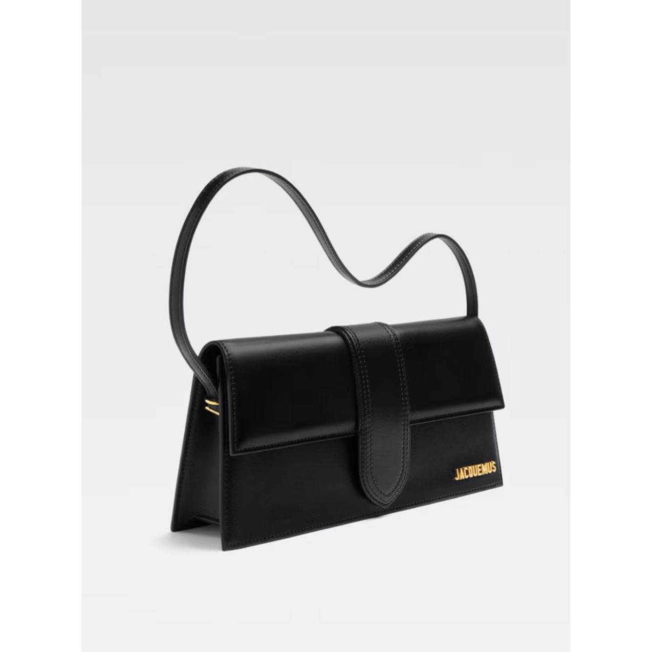 Jacquemus Black  leather Le Bambino Long bag