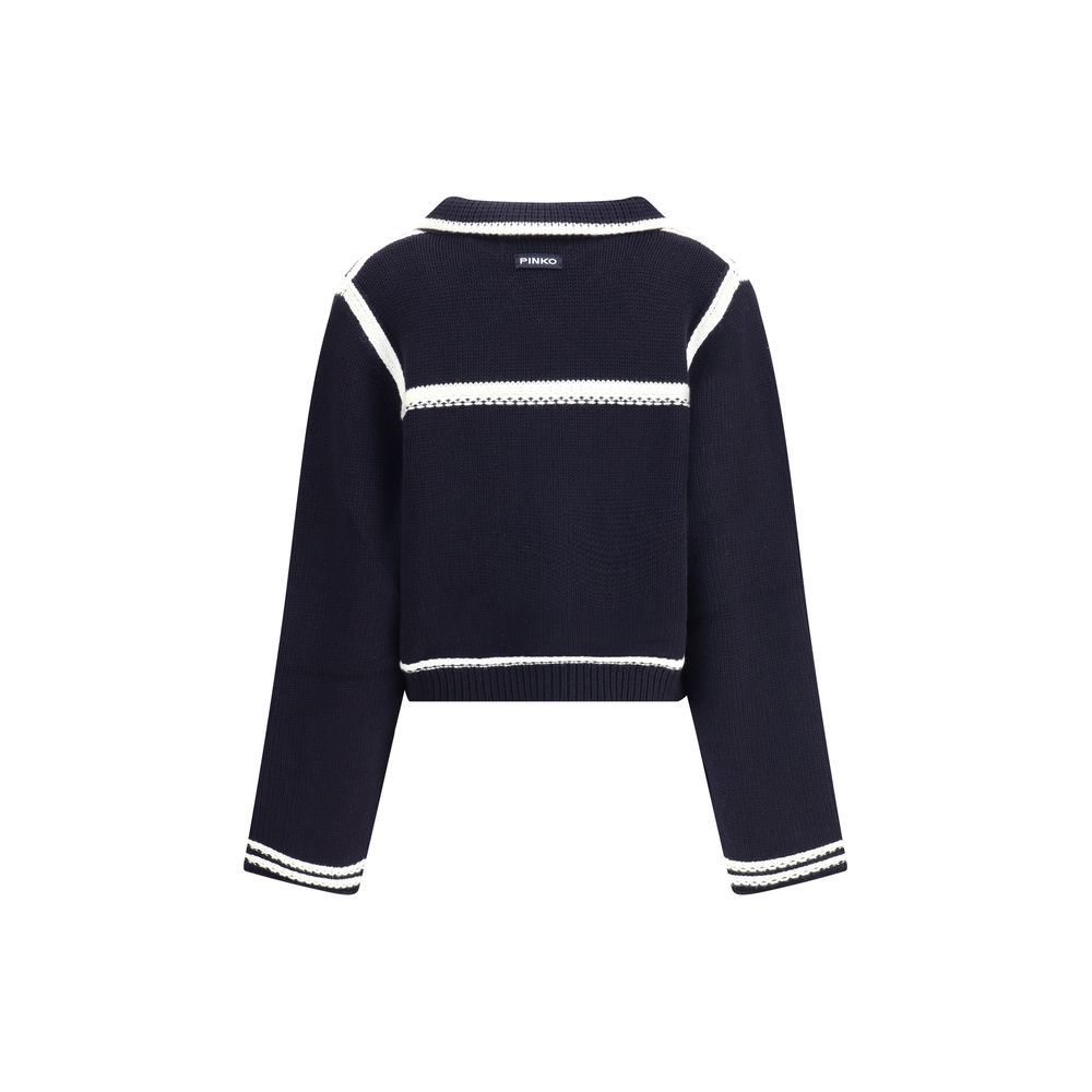 PINKO Blue Wool Cardigan