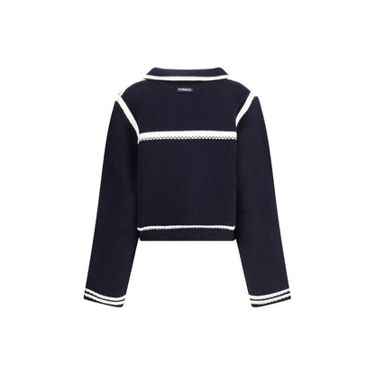 PINKO Blue Wool Cardigan