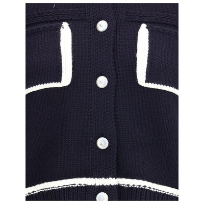 PINKO Blue Wool Cardigan
