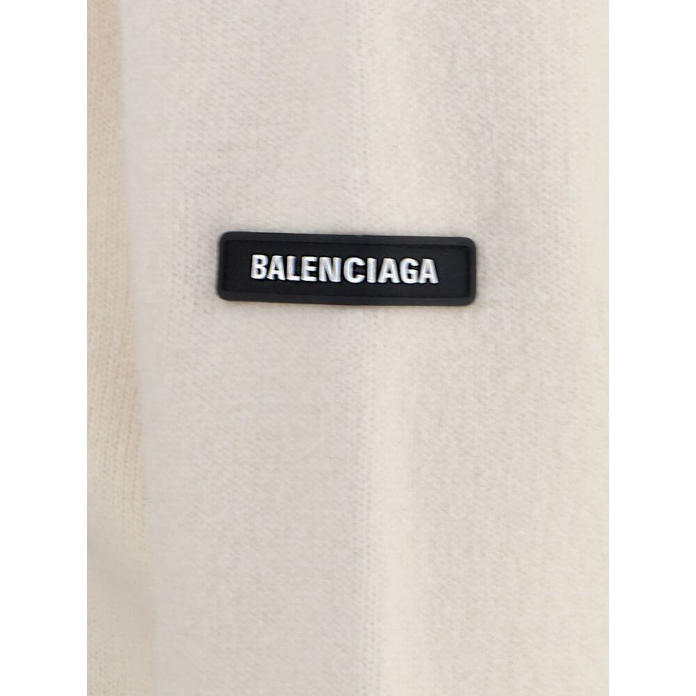 Balenciaga White Wool Sweatshirt