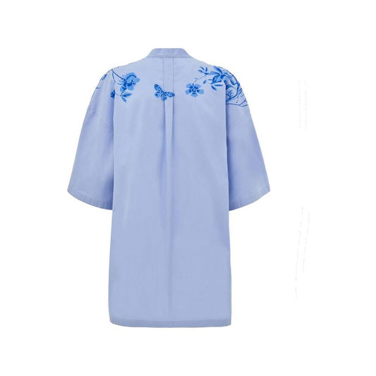 Gucci Blue Cotton Shirt GU-984220051442-IT44|L