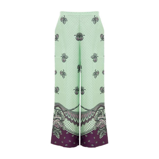 Gucci Green Silk Pant GU-976020051432-IT42|M