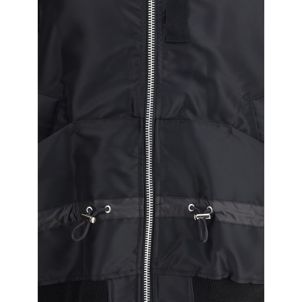 Sacai Black Nylon Bomber