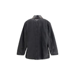 Prada Denim Jacket with leather collar PR-29L181SOOO157NF0002-IT36 | XS