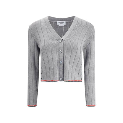 Thom Browne Gray Fleece Wool Cardigan
