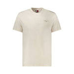 Tommy Hilfiger Beige Cotton Men T-Shirt TO-39305-S
