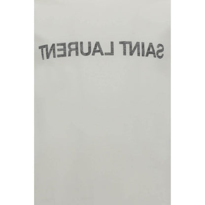 Saint Laurent White Cotton T-Shirt