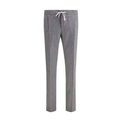 PT Torino Gray Fleece Wool Casual Pants