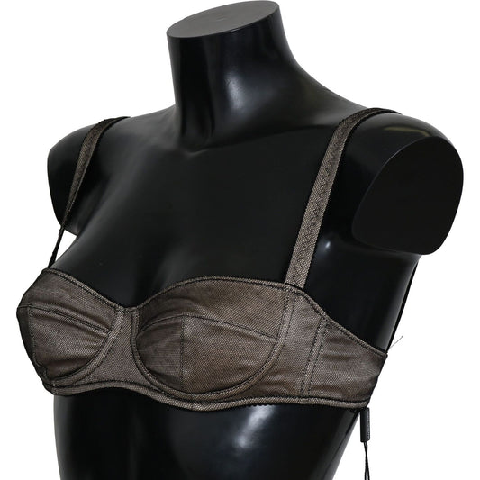 Dolce & Gabbana Brown Regg Balconcino Imbottito Bra Underwear