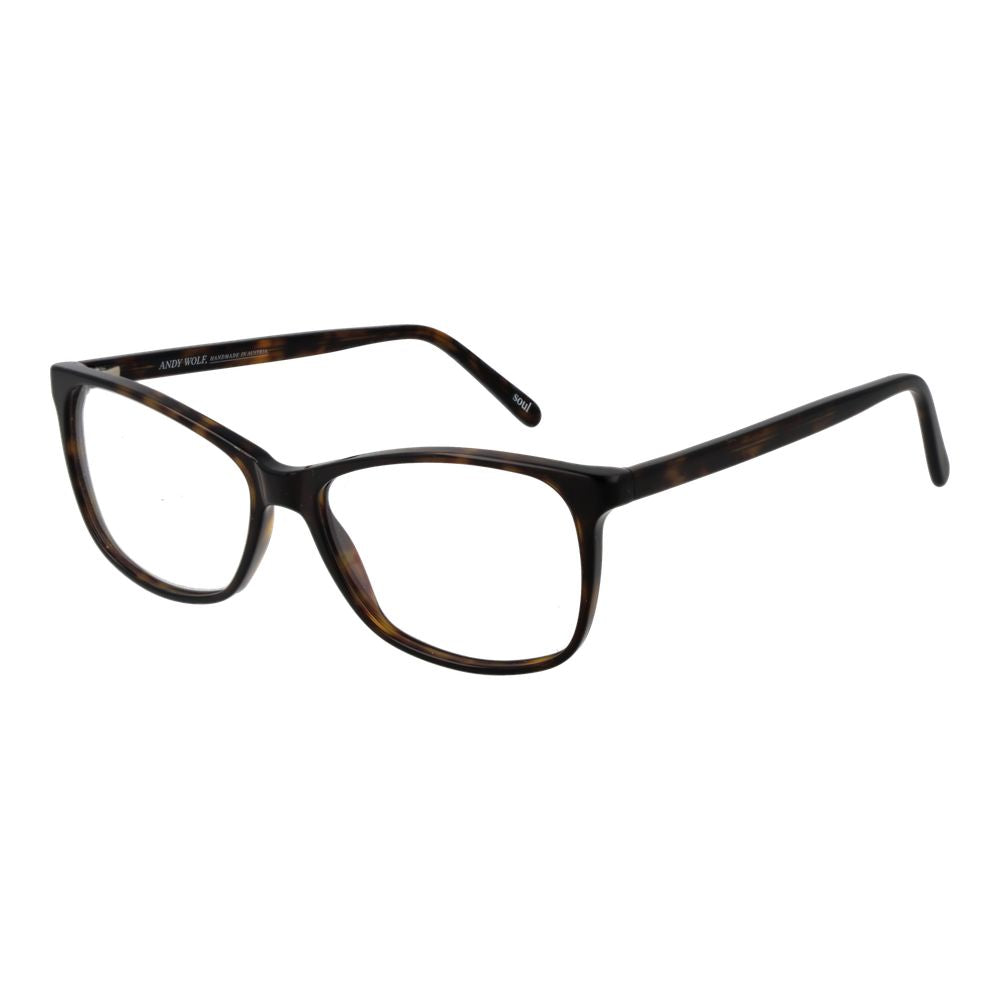 Andy Wolf Brown Unisex Glasses Frame in full-rim cat eye style, made from brown acetate with demo lenses.