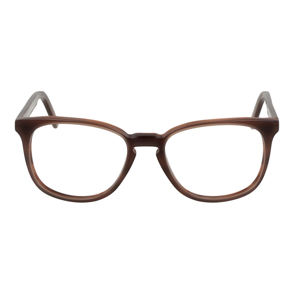 Andy Wolf Brown Unisex Glasses Frame, full-rim acetate, rectangle style, size 52-17-145, with demo lenses, brown color.