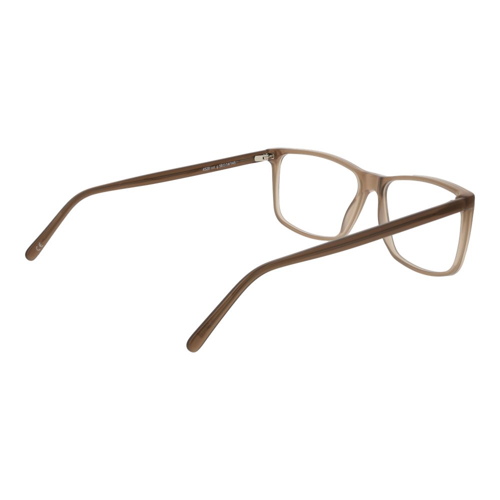 Andy Wolf Brown Unisex Glasses Frame, full-rim acetate, rectangle style, size 58-15-145, with branded case included.