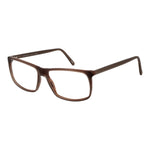 Andy Wolf Brown Unisex Glasses Frame, full-rim acetate with plastic demo lenses, rectangle style, brown color, size 57-14-145.