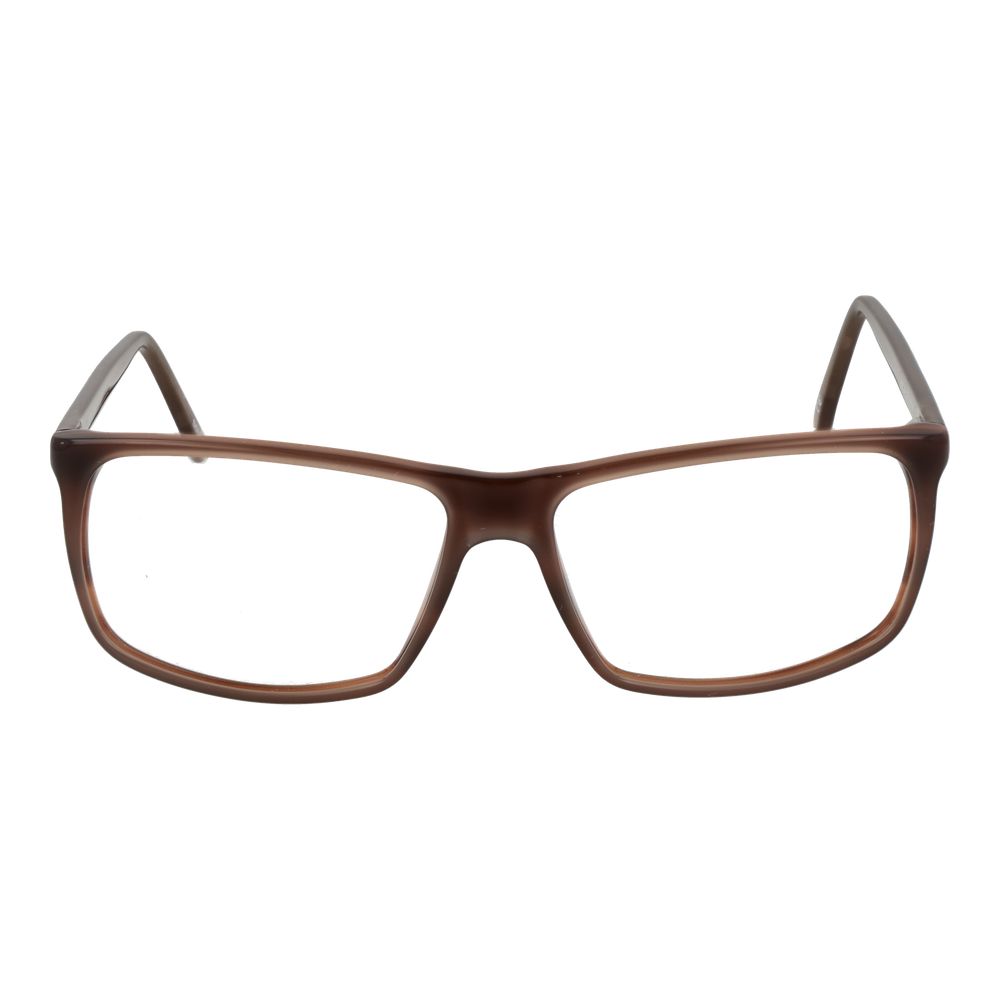 Andy Wolf Brown Unisex Glasses Frame, full-rim acetate in brown, rectangle style, demo lenses, size 57-14-145.