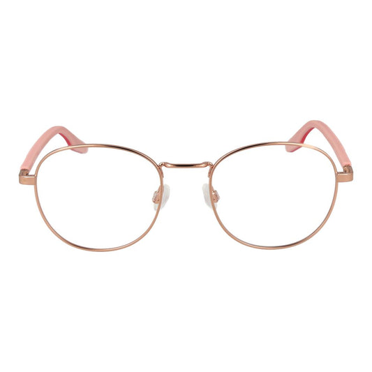 Converse Gold Unisex Glasses Frame with full-rim and rubber material, shown in a classic round style.