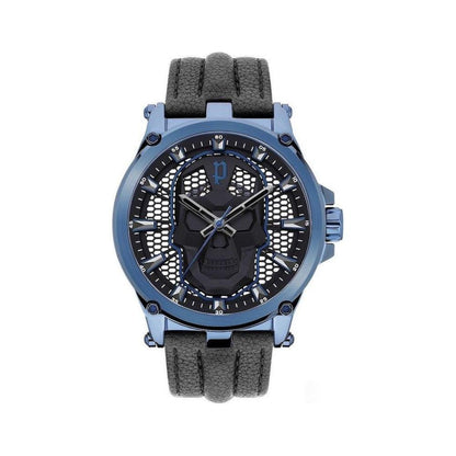 Police Black Leather Dress Watch