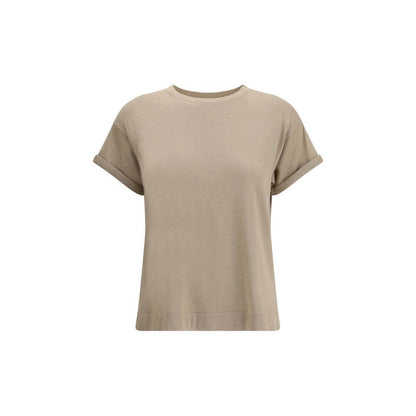 Brunello Cucinelli Beige Nylon T-Shirt