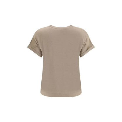 Brunello Cucinelli Beige Nylon T-Shirt