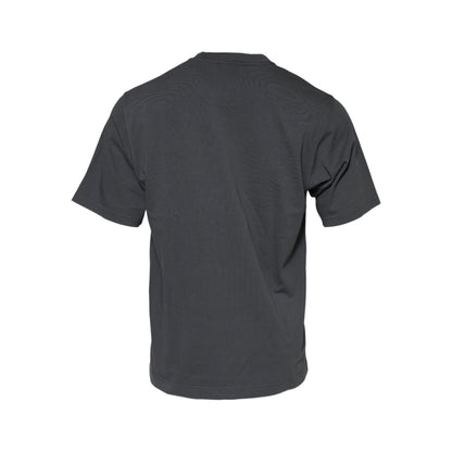 Dolce & Gabbana Gray Logo Graphic Cotton Crew Neck T-shirt