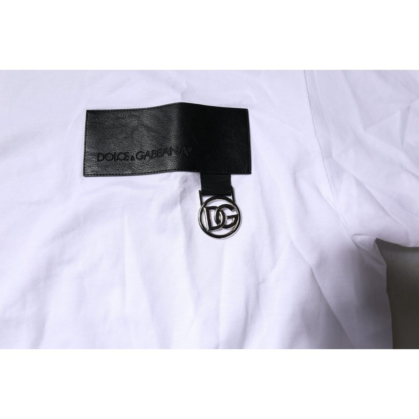 Dolce & Gabbana White Logo Crew Neck Short Sleeves T-shirt