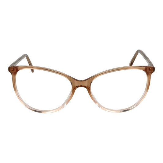 Andy Wolf Brown Unisex Glasses Frame in cat eye style, full-rim acetate, size 55-15-140, with demo lenses, includes branded case.