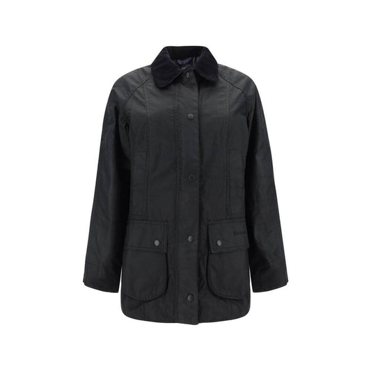 Barbour Black Cotton Coat
