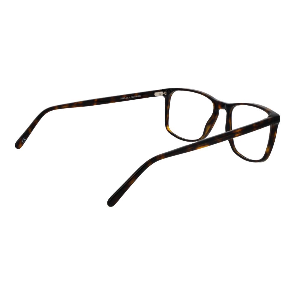 Andy Wolf Brown Unisex Glasses Frame in acetate with full-rim style, size 53-16-145, shown in profile.