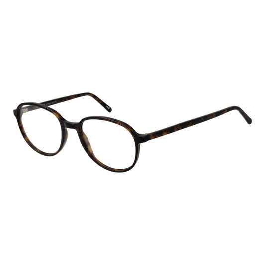Andy Wolf Brown Unisex Glasses Frame full-rim acetate with demo lenses in panto style.