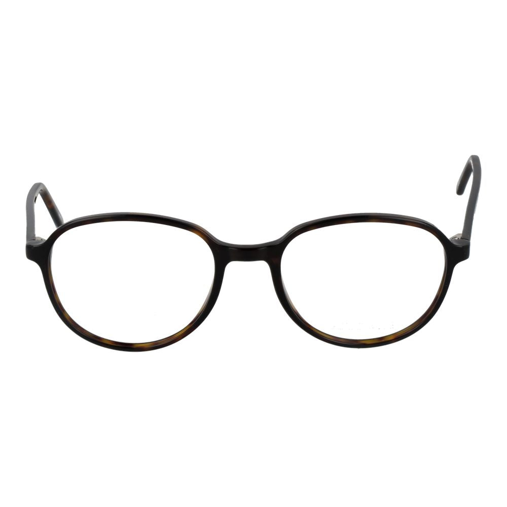 Andy Wolf Brown Unisex Glasses Frame in acetate with full-rim panto style, size 53-18-145, includes branded case.