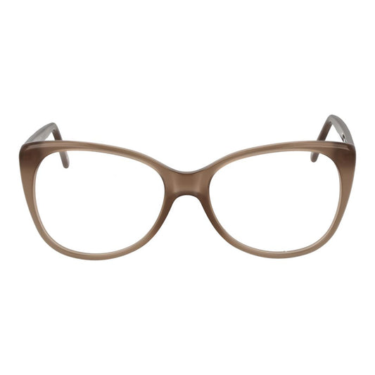 Andy Wolf Brown Unisex Glasses Frame, acetate full-rim cat eye style with demo lenses, shown with branded case included.
