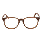 Andy Wolf Brown Unisex Glasses Frame, acetate full-rim square design, model 52-17-145, includes branded case, demo lenses.