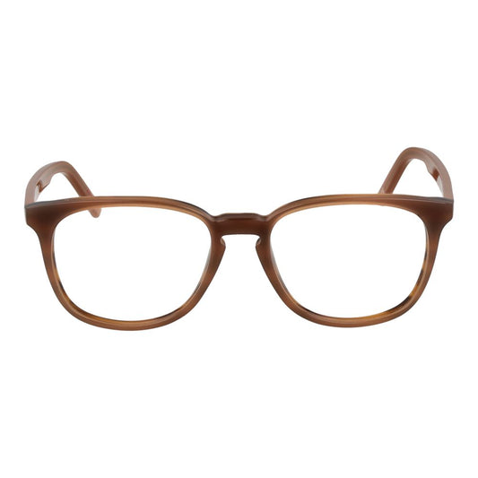 Andy Wolf Brown Unisex Glasses Frame, acetate full-rim square design, model 52-17-145, includes branded case, demo lenses.