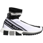 Dolce & Gabbana White Black Sorrento Socks Sneakers Shoes