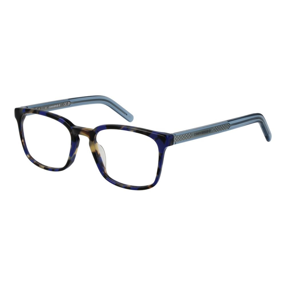 Converse Green Men Glasses Frame in full-rim style, square acetate frame, demo lenses, and branded case included.