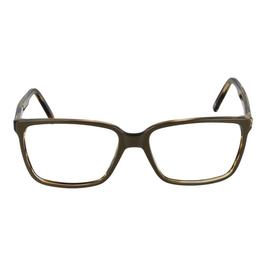 Andy Wolf Brown Unisex Glasses Frame in acetate with full-rim style, 55-15-145 size. Includes branded case, rectangle frame.