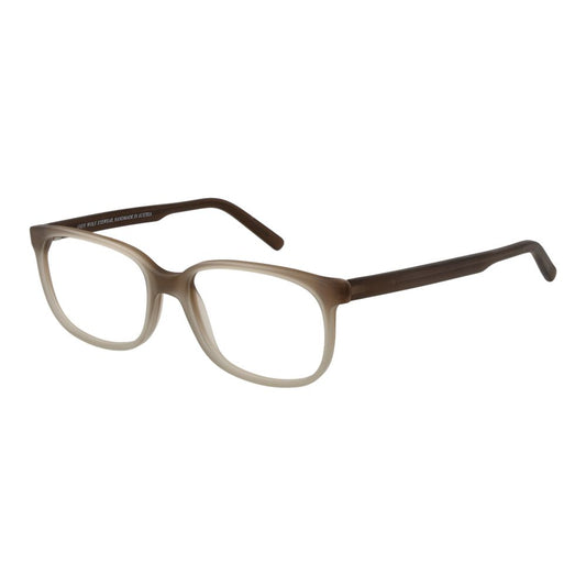 Andy Wolf Brown Unisex Glasses Frame in acetate with full-rim design, rectangle shape, and demo lenses.