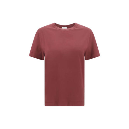 Brunello Cucinelli Bordeaux Cotton T-Shirt