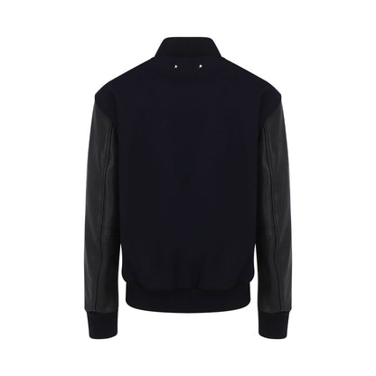 Golden Goose Blue Wool Bomber