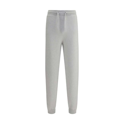 Kiton Gray Elastane Casual Pants with elastic waistband and hem, cashmere blend, ideal for elegant leisure wear, made in Italy.