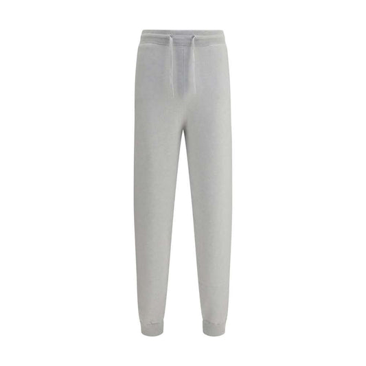 Kiton Gray Elastane Casual Pants featuring cashmere blend, elasticized waistband, side welt pockets, ideal for luxury comfort.