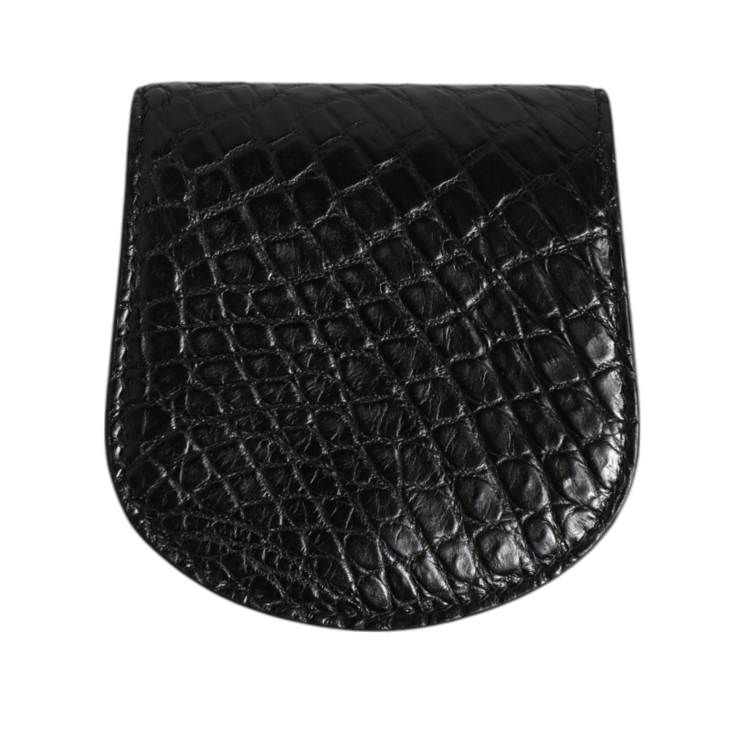 Dolce & Gabbana Black Exotic Skin Coin Condom Case Holder Pocket Wallet