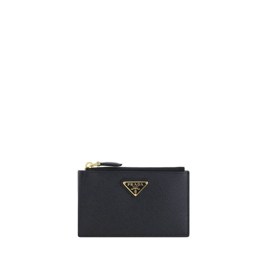 Prada Black Calf Leather Bos Taurus Wallet