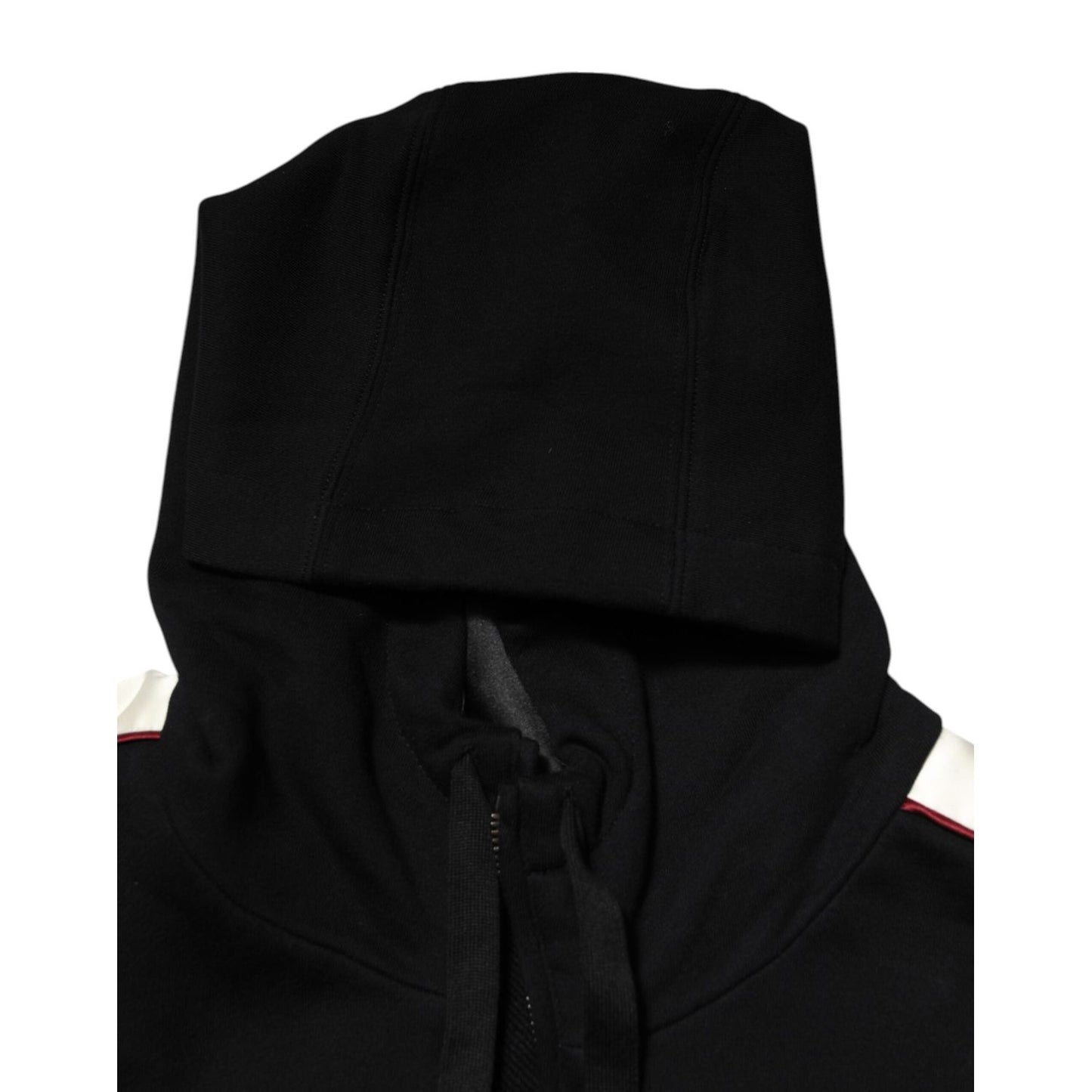 Dolce & Gabbana Black Cotton Plaque Track Cardigan Sweater TSH90781-44