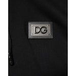 Dolce & Gabbana Black Cotton Plaque Track Cardigan Sweater TSH90783-44